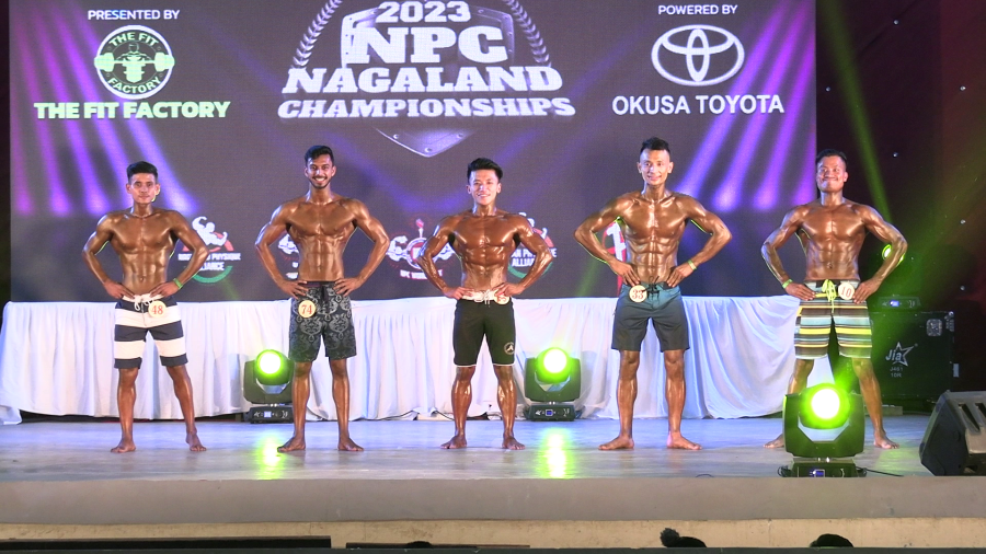 Participants during the second edition of National Physique Committee Nagaland Championship 2023 held at Holy Cross Higher Secondary School, Dimapur on April 22. Judges for the event were Power Lifting Federation of India (PFI), Sunil Lochab, NPC Head of India, Hemant Angrish. The event was organised by The Fit Factory Gym, Dimapur. (Morung Photo)
